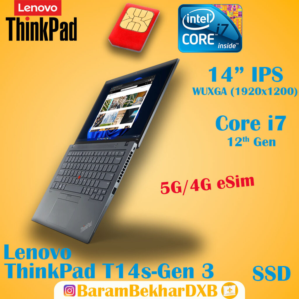 لپتاپ لنوو تینک پد با سیم کارت Lenovo ThinkPad T14s